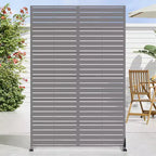72 H47W Dovelina Recinzione per la privacy da giardino in metallo zincato marrone con parte superiore ad arco