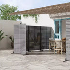 72 H47W Dovelina Recinzione per la privacy da giardino in metallo zincato marrone con parte superiore ad arco