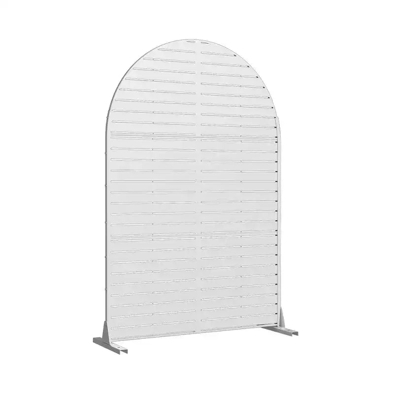 72 H47W Dovelina Recinzione per la privacy da giardino in metallo zincato marrone con parte superiore ad arco