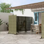72 H47W Dovelina Recinzione per la privacy da giardino in metallo zincato marrone con parte superiore ad arco