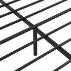 Telaio Letto Matrimoniale King Size Okak con Testiera, Letto Moderno a Piattaforma con Pannelli in Legno Decorativi per Camera da Letto, Nero