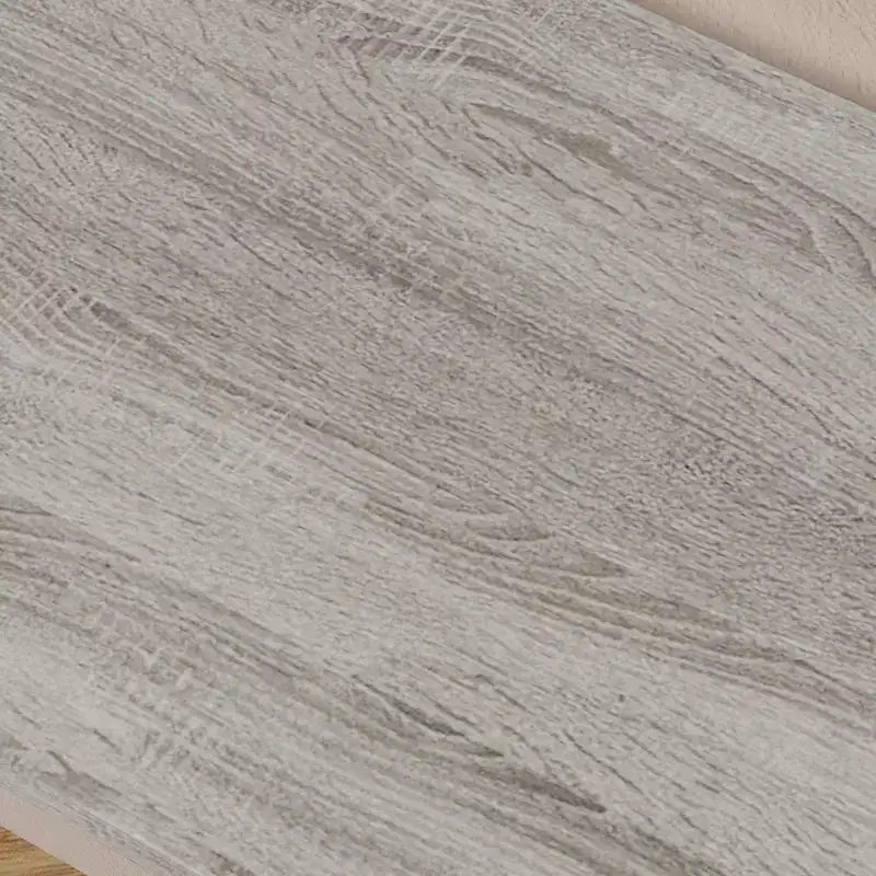Famapy Vetrina Espositiva a 4 Ante in Vetro Finitura Rovere Grigio con Striscia LED Porte in Vetro Temperato Illuminazione a LED Credenza Dispensa