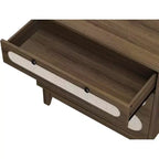 Cassettiera in Rattan a 3 Cassetti, Comodino in Legno, Piccolo Armadietto Bohemian, Tavolino da Notte, Camera da Letto, Soggiorno