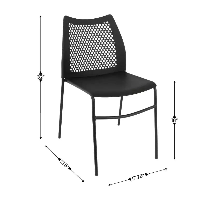 Sedia impilabile Flash Furniture HERCULES con schienale ventilato e base in metallo verniciato a polvere
