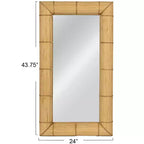 Specchio da parete quadrato in bambù Storied Home