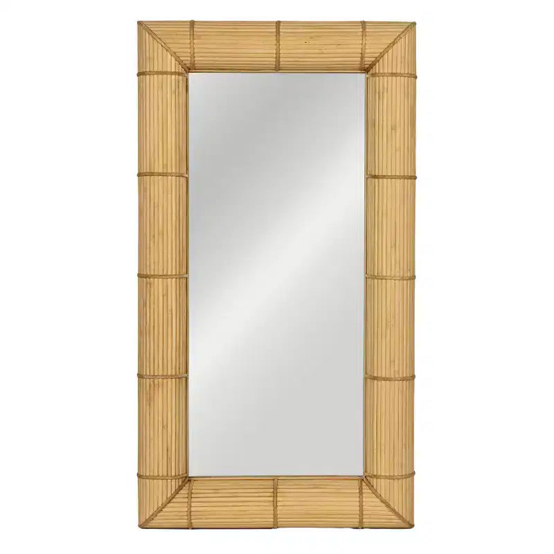 Specchio da parete quadrato in bambù Storied Home