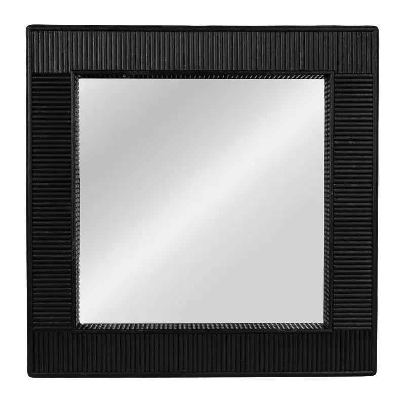 Specchio da parete quadrato in bambù Storied Home