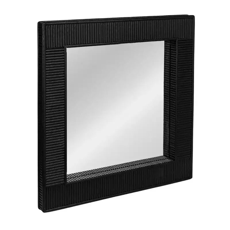 Specchio da parete quadrato in bambù Storied Home