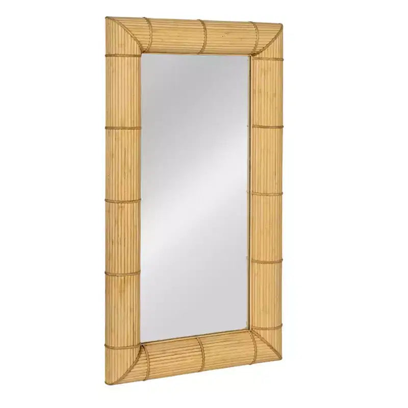 Specchio da parete quadrato in bambù Storied Home