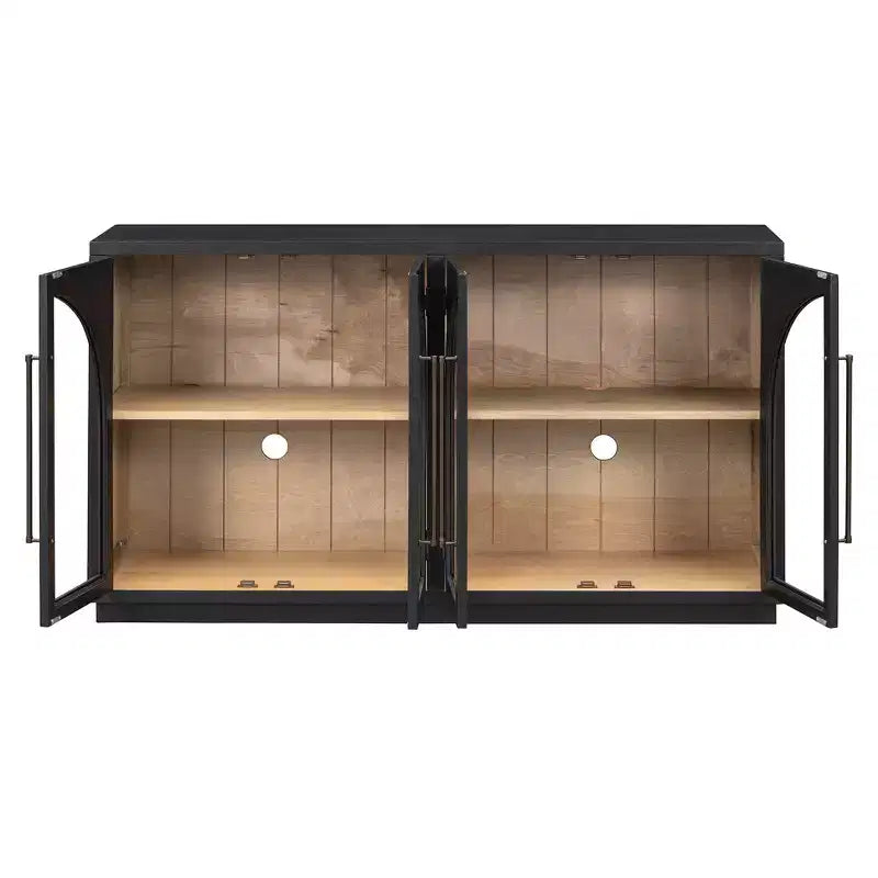 Madia/Credenza grande Whisen a 4 ante con ante in vetro per riporre oggetti
