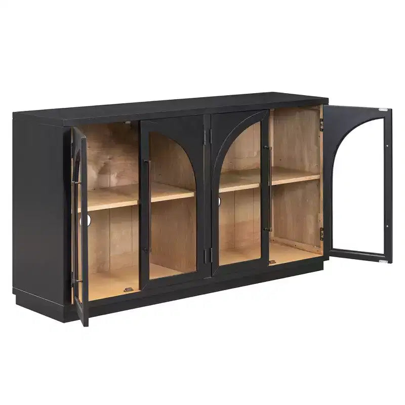 Madia/Credenza grande Whisen a 4 ante con ante in vetro per riporre oggetti