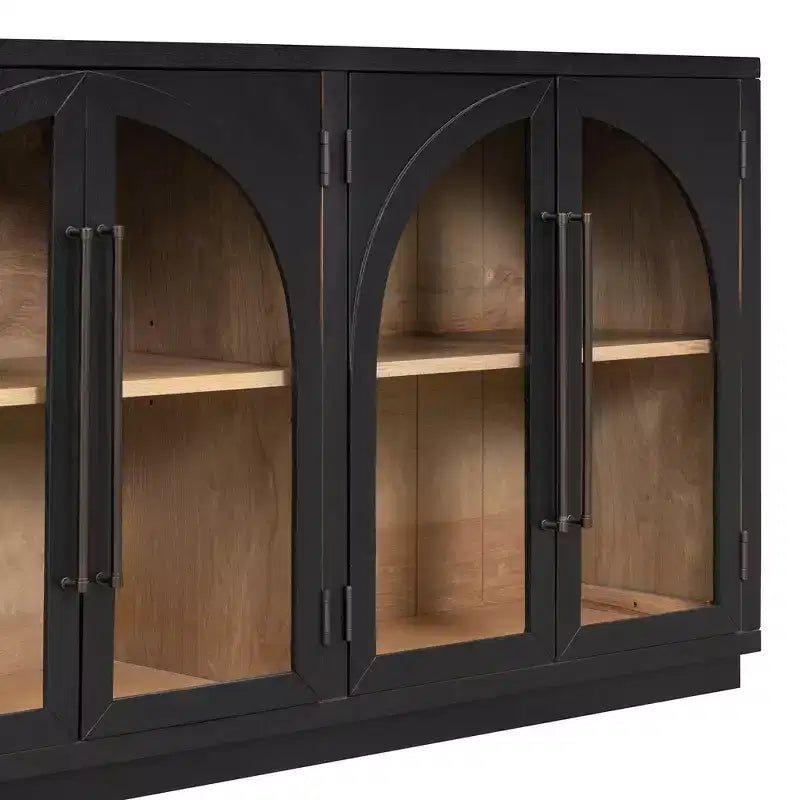 Madia/Credenza grande Whisen a 4 ante con ante in vetro per riporre oggetti