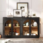 Madia/Credenza grande Whisen a 4 ante con ante in vetro per riporre oggetti