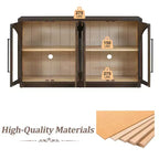 Madia/Credenza grande Whisen a 4 ante con ante in vetro per riporre oggetti