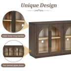 Madia/Credenza grande Whisen a 4 ante con ante in vetro per riporre oggetti