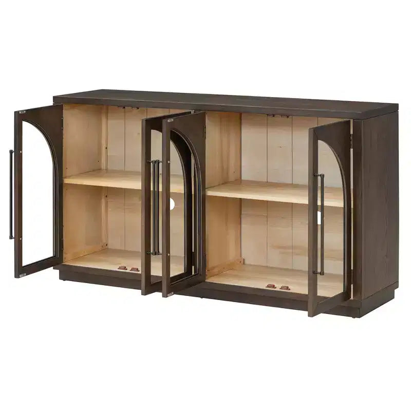 Madia/Credenza grande Whisen a 4 ante con ante in vetro per riporre oggetti