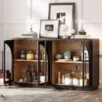 Madia/Credenza grande Whisen a 4 ante con ante in vetro per riporre oggetti