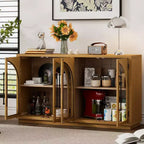 Madia/Credenza grande Whisen a 4 ante con ante in vetro per riporre oggetti