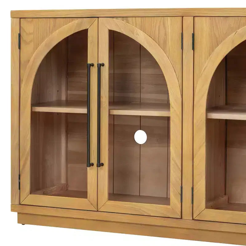 Madia/Credenza grande Whisen a 4 ante con ante in vetro per riporre oggetti