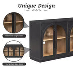 Madia/Credenza grande Whisen a 4 ante con ante in vetro per riporre oggetti