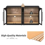 Madia/Credenza grande Whisen a 4 ante con ante in vetro per riporre oggetti