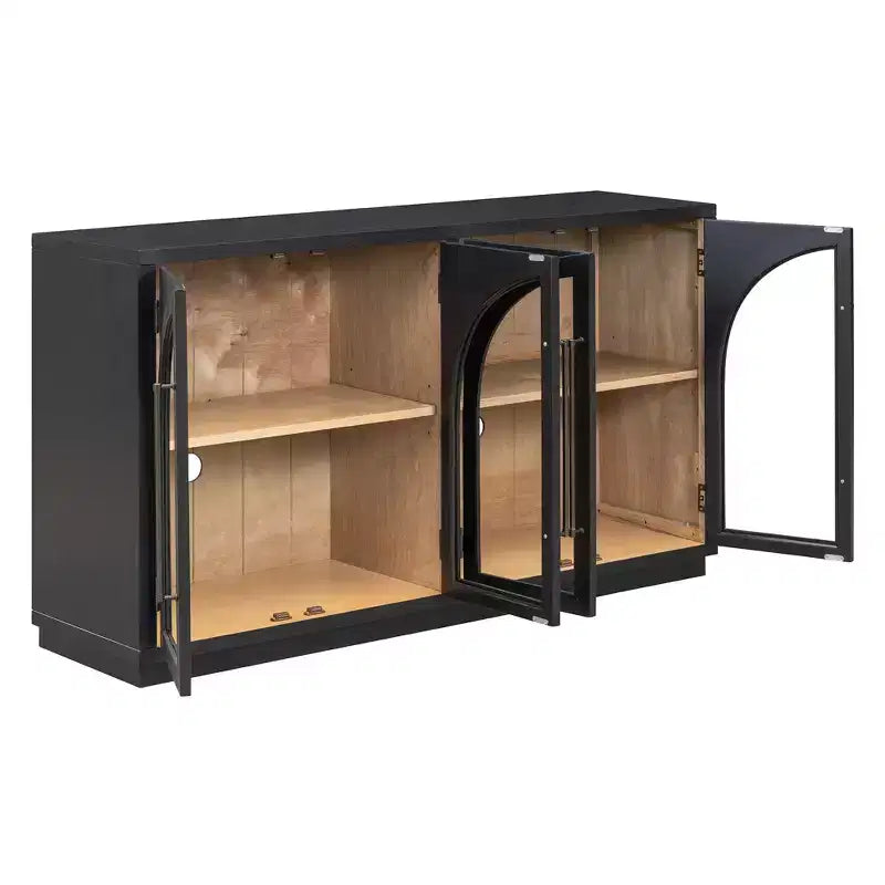 Madia/Credenza grande Whisen a 4 ante con ante in vetro per riporre oggetti