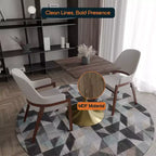 LeisureMod Verve Tavolo da pranzo quadrato da 24 pollici - Top moderno in MDF con base a piedistallo in oro spazzolato Tavolo da caffè d'accento per cucina, casa e caffè