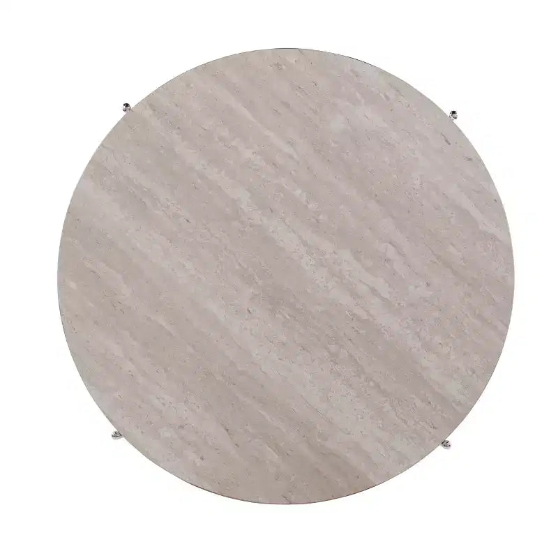 Tavolino da caffè Silas in finto marmo – Bianco – SEI