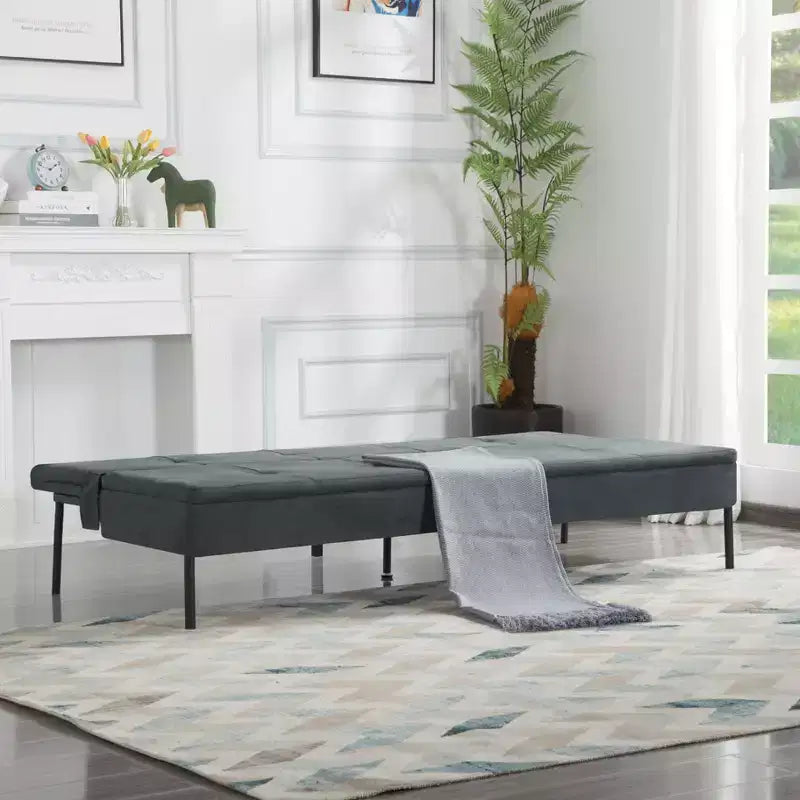 Divano letto futon convertibile MAYEERTY 69.88 con schienale regolabile in 5 posizioni