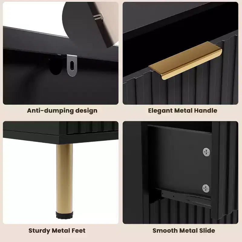 Set Comò per Camera da Letto, Comò a 6 Cassetti per Camera da Letto, Cassettiera Moderna con Cassetti Spaziosi e Profondi, Organizzatore in Legno, per Soggiorno, Corridoio