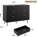 Set Comò per Camera da Letto, Comò a 6 Cassetti per Camera da Letto, Cassettiera Moderna con Cassetti Spaziosi e Profondi, Organizzatore in Legno, per Soggiorno, Corridoio