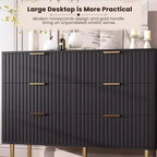 Set Comò per Camera da Letto, Comò a 6 Cassetti per Camera da Letto, Cassettiera Moderna con Cassetti Spaziosi e Profondi, Organizzatore in Legno, per Soggiorno, Corridoio