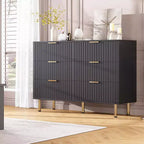Set Comò per Camera da Letto, Comò a 6 Cassetti per Camera da Letto, Cassettiera Moderna con Cassetti Spaziosi e Profondi, Organizzatore in Legno, per Soggiorno, Corridoio
