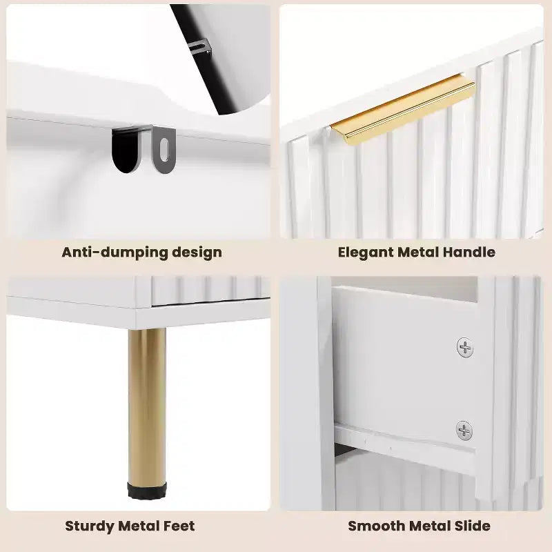Set Comò per Camera da Letto, Comò a 6 Cassetti per Camera da Letto, Cassettiera Moderna con Cassetti Spaziosi e Profondi, Organizzatore in Legno, per Soggiorno, Corridoio