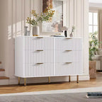 Set Comò per Camera da Letto, Comò a 6 Cassetti per Camera da Letto, Cassettiera Moderna con Cassetti Spaziosi e Profondi, Organizzatore in Legno, per Soggiorno, Corridoio
