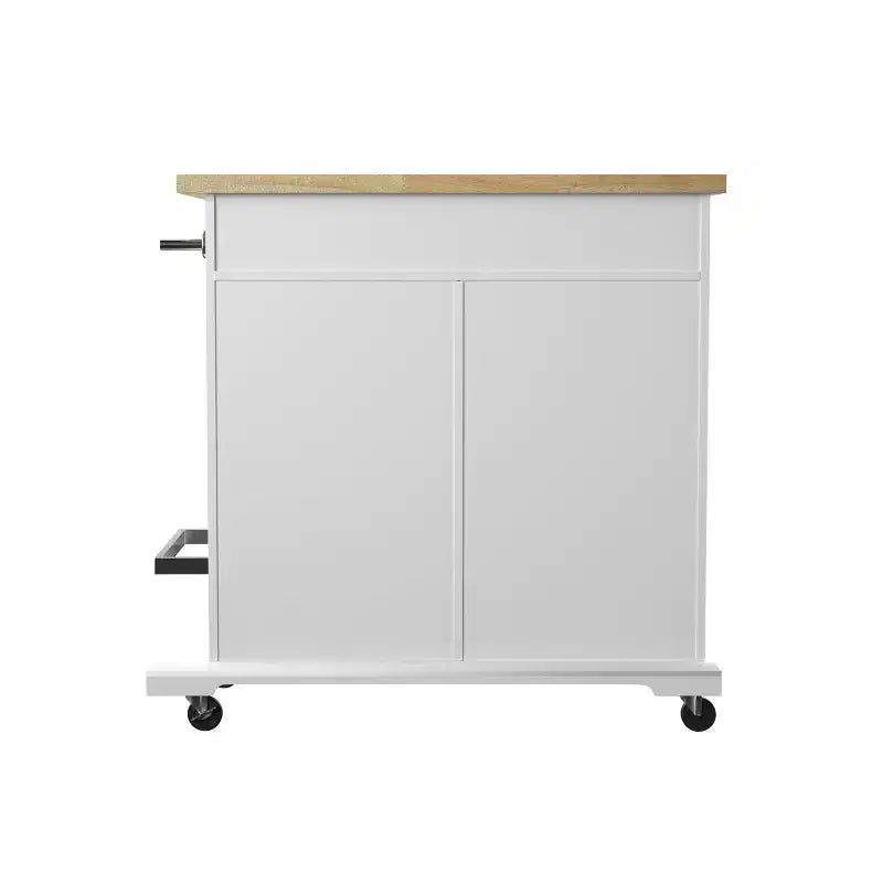 Isola da cucina mobile Warkin con contenitore - Bianco - SEI