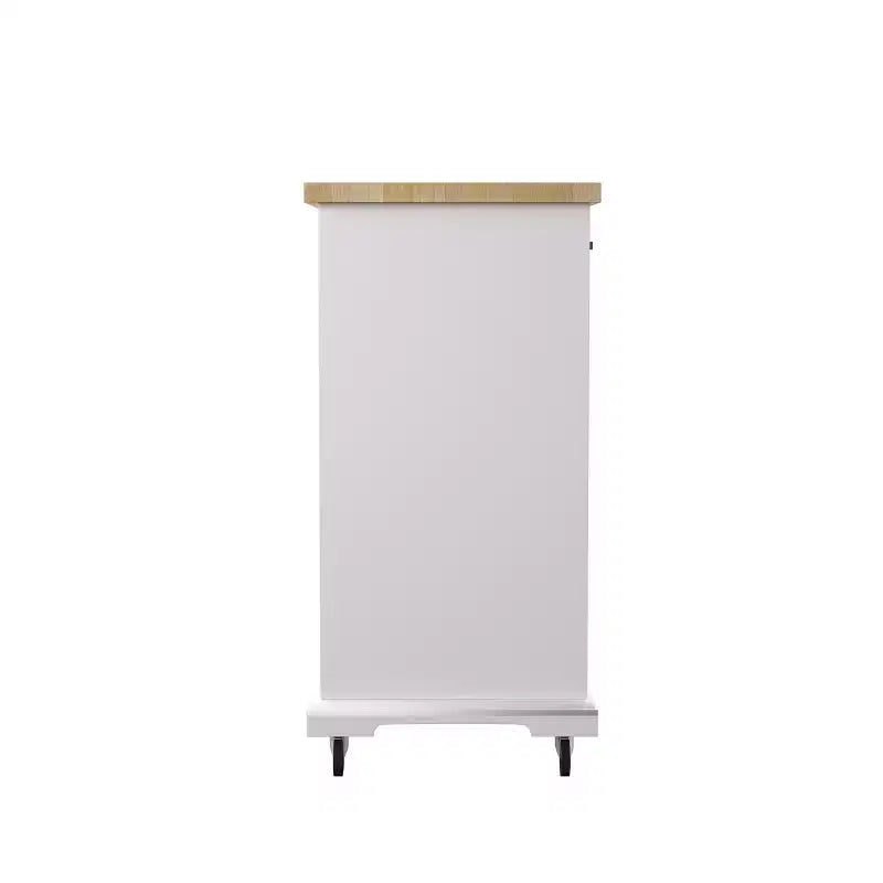 Isola da cucina mobile Warkin con contenitore - Bianco - SEI