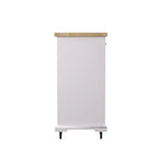 Isola da cucina mobile Warkin con contenitore - Bianco - SEI