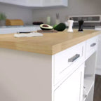 Isola da cucina mobile Warkin con contenitore - Bianco - SEI