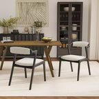 Roundhill Furniture Lavin Upholstered Dining Chairs, Set of 2