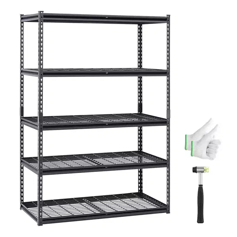 VEVOR Storage Shelves, 3000 lbs, 5 Tier Heavy Duty Garage Shelving, 24 D x 48 W x 72 H Adjustable Metal Shelves for Industrial Shelving Unit