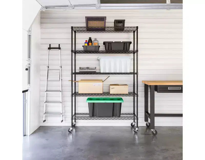 Scaffalatura in filo d'acciaio UltraDurable a 5 ripiani da 48 x 18 di Seville Classics