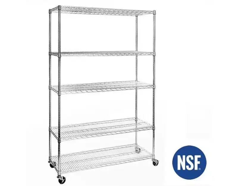 Scaffalatura in filo d'acciaio UltraDurable a 5 ripiani da 48 x 18 di Seville Classics
