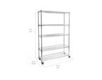 Scaffalatura in filo d'acciaio UltraDurable a 5 ripiani da 48 x 18 di Seville Classics