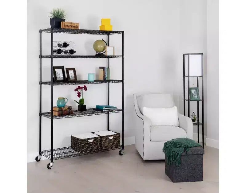Scaffalatura in filo d'acciaio UltraDurable a 5 ripiani da 48 x 18 di Seville Classics