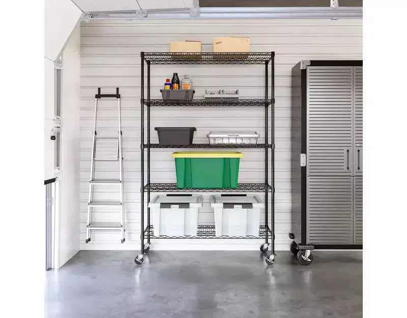 Scaffalatura in filo d'acciaio UltraDurable a 5 ripiani da 48 x 18 di Seville Classics
