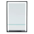 Wervin Lighted Mirror with Shelf - Black - SEI