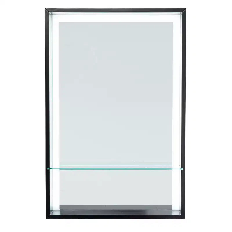Wervin Lighted Mirror with Shelf - Black - SEI