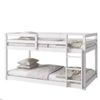 Letto a soppalco singolo Okak Rubber Wood, letto a castello a basso profilo con scaletta larga e doghe rinforzate, letto a soppalco multifunzionale per bambini e ragazzi
