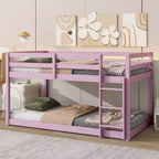 Letto a soppalco singolo Okak Rubber Wood, letto a castello a basso profilo con scaletta larga e doghe rinforzate, letto a soppalco multifunzionale per bambini e ragazzi